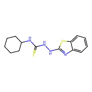 2-(1,3-benzothiazol-2-yl)-N-cyclohexylhydrazinecarbothioamide structure