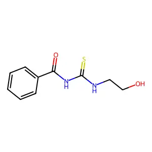 N-(2-hydroxyethylcarbamothioyl)benzamide structure