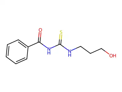 N-(((3-Hydroxypropyl)amino)thioxomethyl)benzamide structure