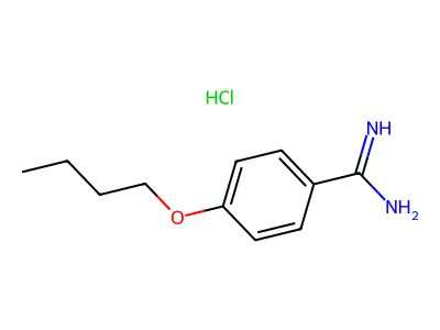 Benzamidine, p-butoxy-, monohydrochloride structure