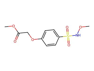 (4-Methoxysulfamoylphenoxy)acetic acid, methyl ester structure