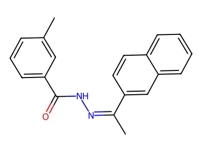 3-methyl-N'-[1-(2-naphthyl)ethylidene]benzohydrazide structure