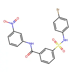3-[(4-bromophenyl)sulfamoyl]-N-(3-nitrophenyl)benzamide structure