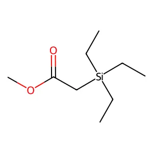 Acetic acid, (triethylsilyl)-, methyl ester structure