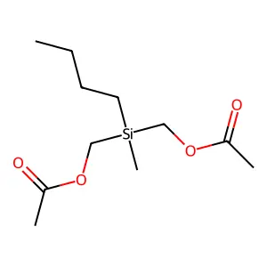 (Acetyloxymethyl-butyl-methylsilyl)methyl acetate structure