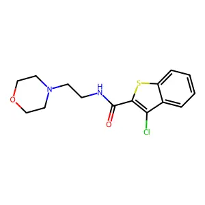3-chloro-N-[2-(morpholin-4-yl)ethyl]-1-benzothiophene-2-carboxamide structure