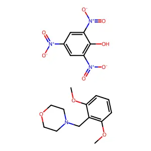 Morpholine, 4-(2,6-dimethoxybenzyl)-, picrate structure