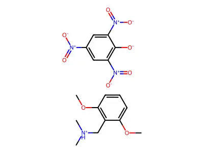 2,6-二甲氧基-N,N-二甲基苄胺苦味酸盐 structure