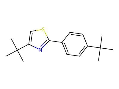 4-Tert-butyl-2-(4-tert-butylphenyl)-1,3-thiazole structure