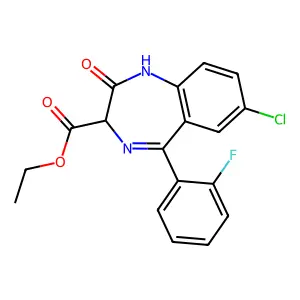 氯氟卓乙酯 structure