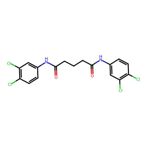 N,N'-bis(3,4-dichlorophenyl)pentanediamide structure