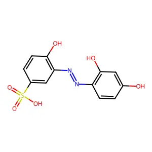 Benzenesulfonic acid, 3-[2-(2,4-dihydroxyphenyl)diazenyl]-4-hydroxy- structure