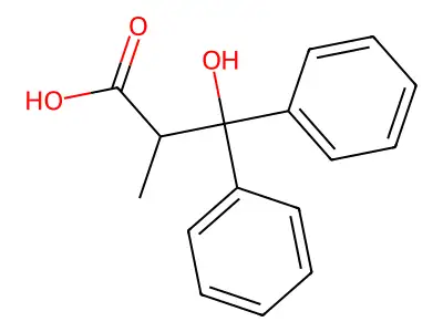 3-Hydroxy-2-methyl-3,3-diphenylpropanoic acid structure