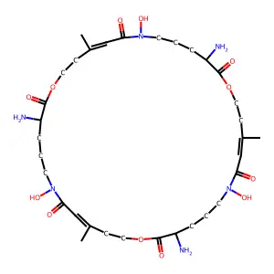 Iron-free triacetyl fusigen structure
