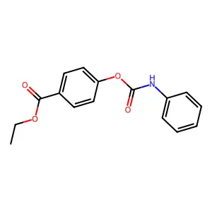 Ethyl 4-(phenylcarbamoyloxy)benzoate structure