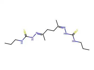 1-Propyl-3-[5-(propylcarbamothioylhydrazinylidene)hexan-2-ylideneamino]thiourea structure