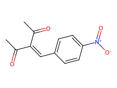 3-[(4-Nitrophenyl)methylidene]pentane-2,4-dione structure