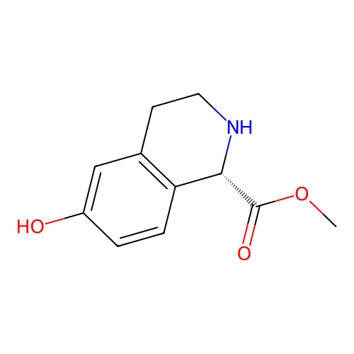 methyl (1S)-6-hydroxy-1,2,3,4-tetrahydroisoquinoline-1-carboxylate structure