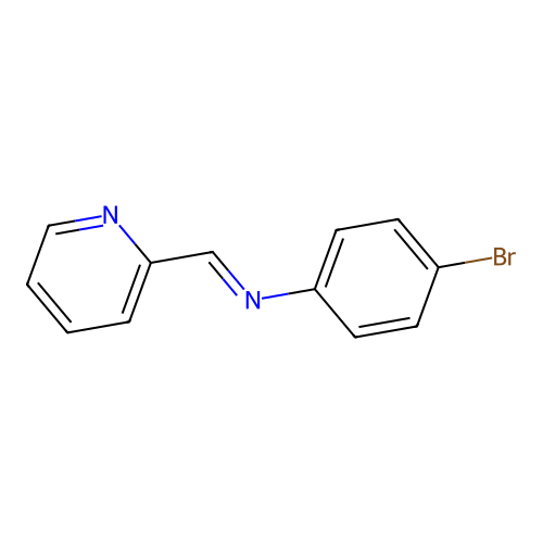 N-(4-bromophenyl)-N-(2-pyridinylmethylene)amine structure