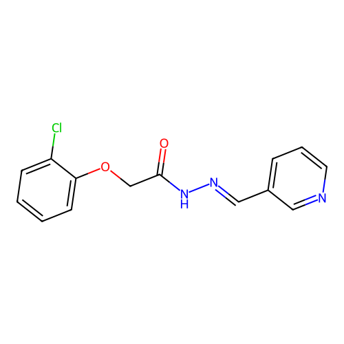 2-(2-chlorophenoxy)-N'-[(E)-pyridin-3-ylmethylidene]acetohydrazide structure