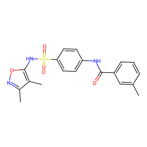 N-(4-{[(3,4-dimethyl-5-isoxazolyl)amino]sulfonyl}phenyl)-3-methylbenzamide structure