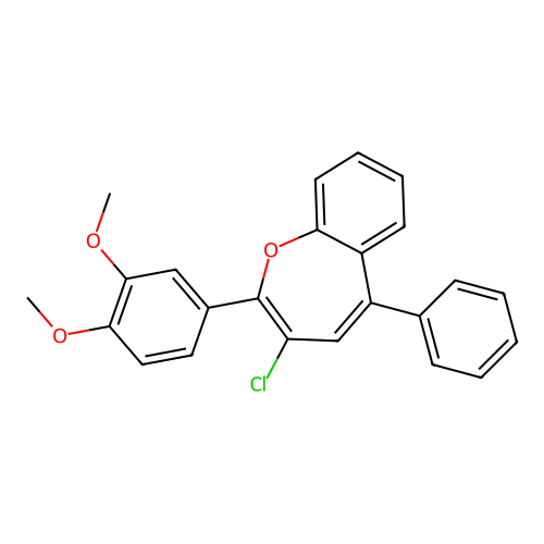3-Chloro-2-(3,4-dimethoxyphenyl)-5-phenyl-1-benzoxepine structure