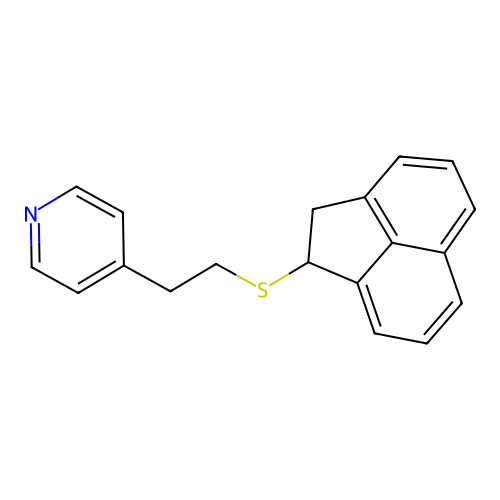 4-[2-(1,2-Dihydroacenaphthylen-1-ylsulfanyl)ethyl]pyridine structure