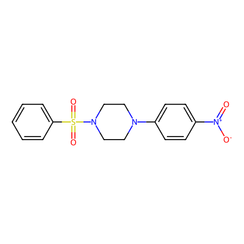 1-(Benzenesulfonyl)-4-(4-nitrophenyl)piperazine structure