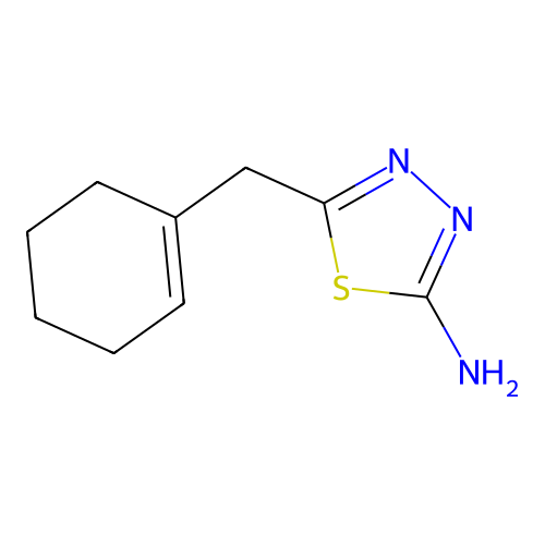 5-(Cyclohex-1-en-1-ylmethyl)-1,3,4-thiadiazol-2-amine structure
