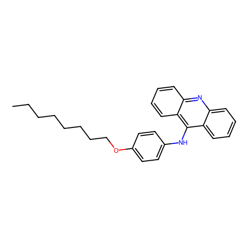 Acridin-9-yl-(4-octyloxy-phenyl)-amine structure