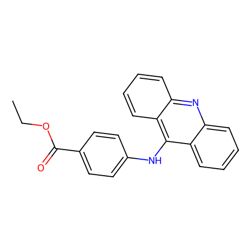 Ethyl 4-(acridin-9-ylamino)benzoate structure