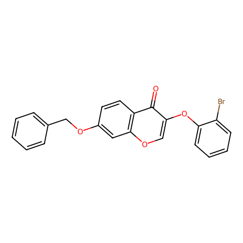 7-(benzyloxy)-3-(2-bromophenoxy)-4H-chromen-4-one structure