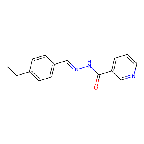 N'-[(E)-(4-ethylphenyl)methylidene]pyridine-3-carbohydrazide structure