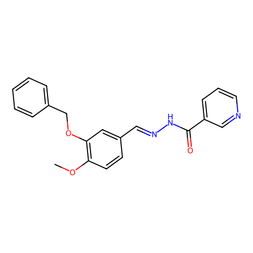 (E)-N'-(3-(benzyloxy)-4-methoxybenzylidene)nicotinohydrazide structure