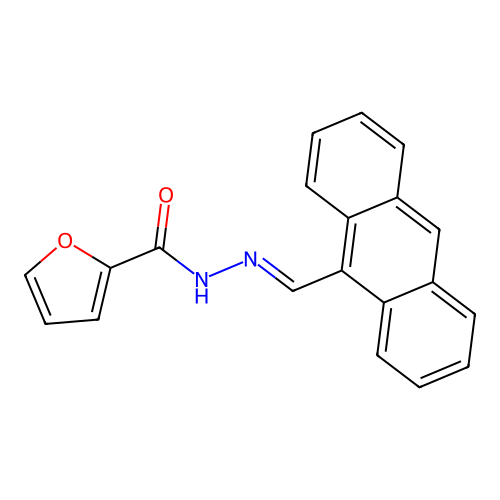 N'-[(E)-9-Anthrylmethylidene]-2-furohydrazide structure