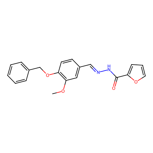 (E)-N'-(4-(benzyloxy)-3-methoxybenzylidene)furan-2-carbohydrazide structure
