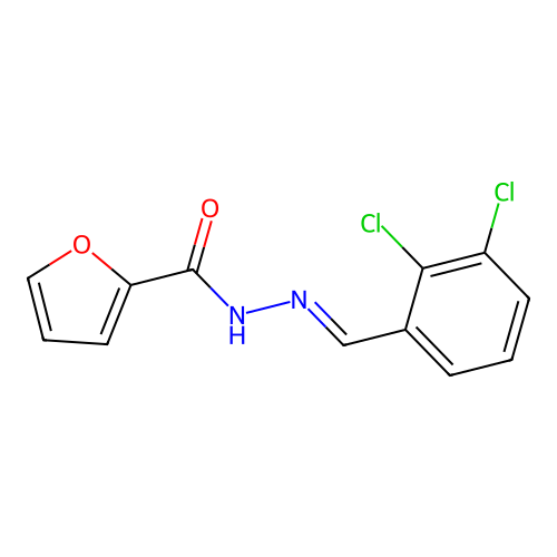 N'-(2,3-Dichlorobenzylidene)-2-furohydrazide structure