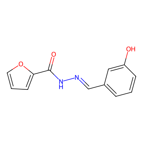 N'-[(E)-(3-hydroxyphenyl)methylidene]furan-2-carbohydrazide structure