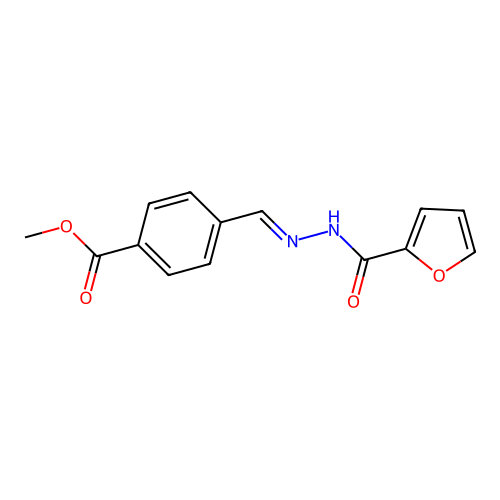 Methyl 4-(2-(2-furoyl)carbohydrazonoyl)benzoate structure