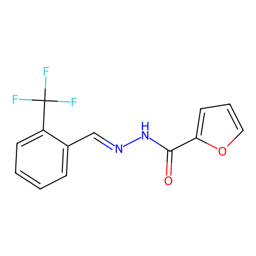 N'-[(E)-[2-(Trifluoromethyl)phenyl]methylidene]furan-2-carbohydrazide structure