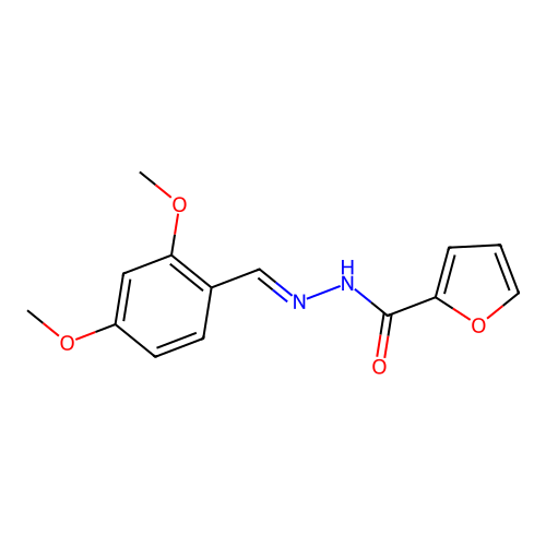N'-[(E)-(2,4-dimethoxyphenyl)methylidene]furan-2-carbohydrazide structure