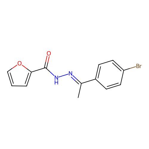 N'-[1-(4-bromophenyl)ethylidene]-2-furohydrazide structure