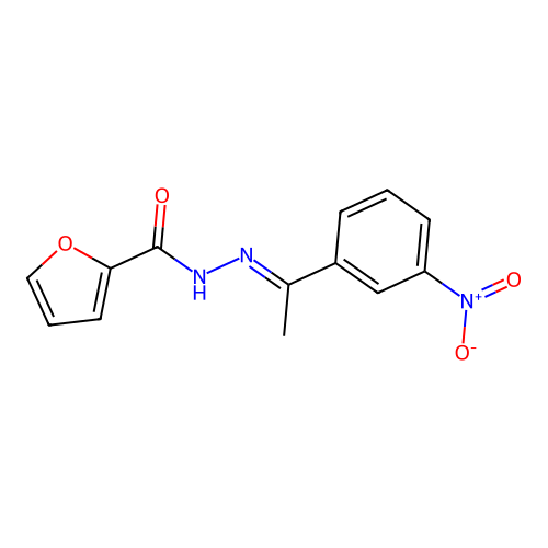 N'-[(1E)-1-(3-nitrophenyl)ethylidene]furan-2-carbohydrazide structure