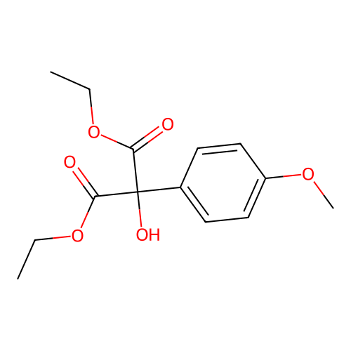Diethyl 2-hydroxy-2-(4-methoxyphenyl)propanedioate structure