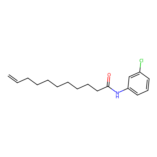 N-(3-chlorophenyl)-10-undecenamide structure