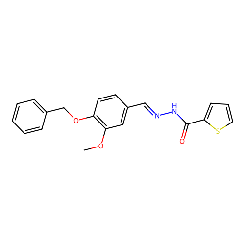 N'-[(E)-[4-(Benzyloxy)-3-methoxyphenyl]methylidene]thiophene-2-carbohydrazide structure