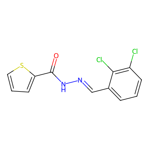 N'-(2,3-dichlorobenzylidene)-2-thiophenecarbohydrazide structure