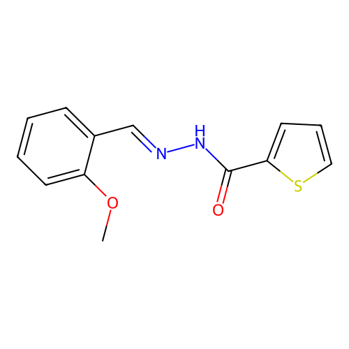 N'-(2-methoxybenzylidene)-2-thiophenecarbohydrazide structure