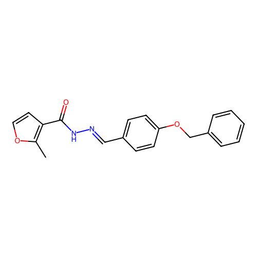 N'-[(E)-[4-(Benzyloxy)phenyl]methylidene]-2-methylfuran-3-carbohydrazide structure