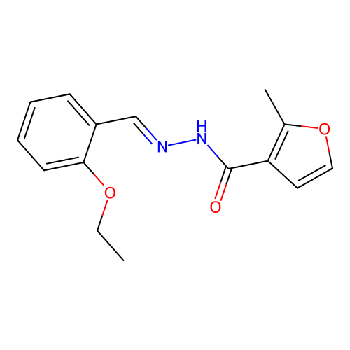 N'-[(E)-(2-ethoxyphenyl)methylidene]-2-methylfuran-3-carbohydrazide structure
